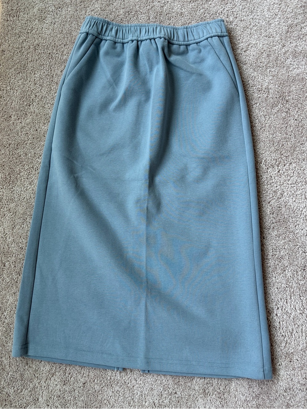 Midi Pencil Skirt in Blue